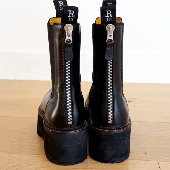 R13 DOUBLE STACK CHELSEA BOOT black - Picture 5 of 15